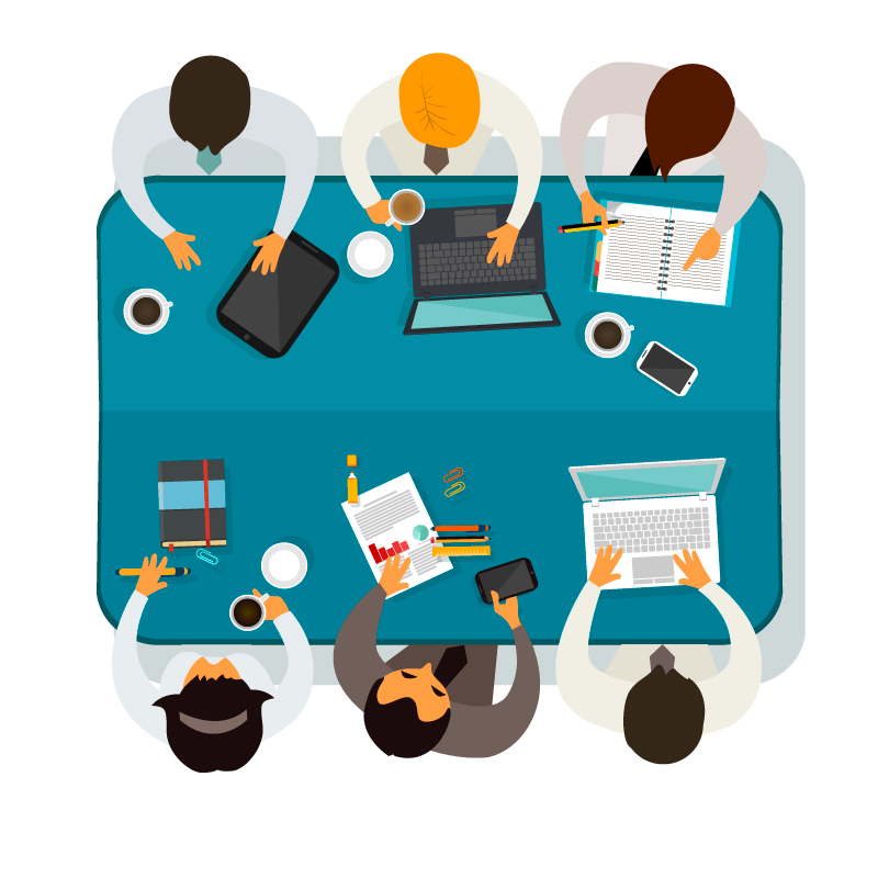 Ícone de equipe trabalhando